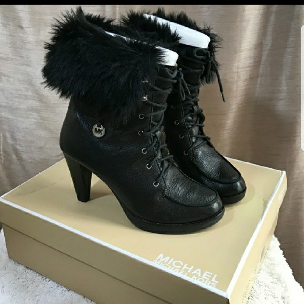 Michael Kors Leather Ankle Boots